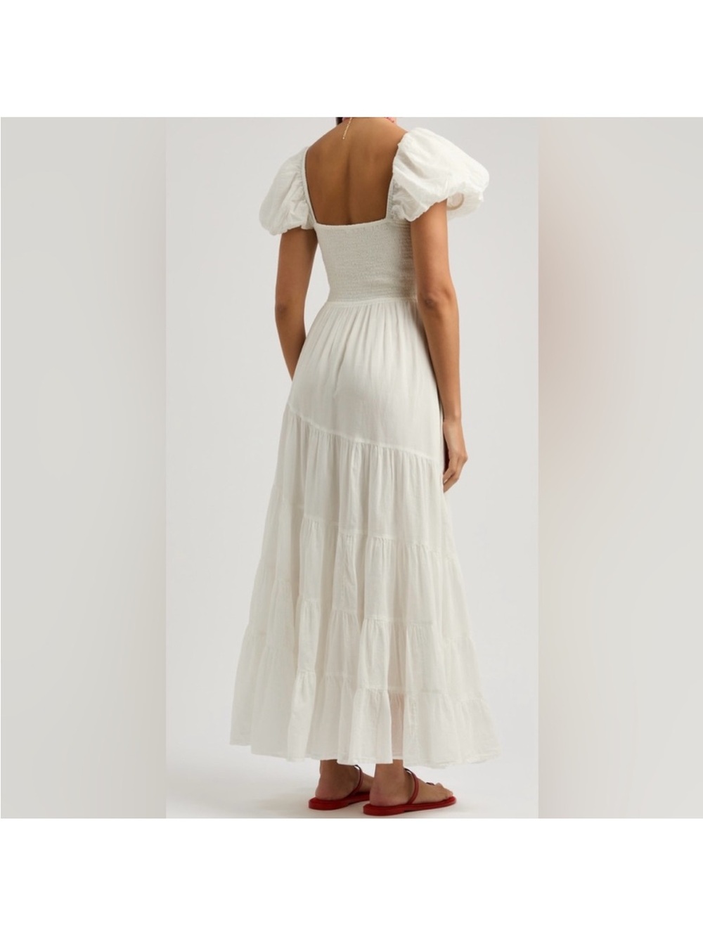 Free People Sundrenched Short Sleeve Maxi White XL Boho - Picture 5 of 7